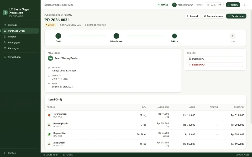 PO Manager screenshot 3